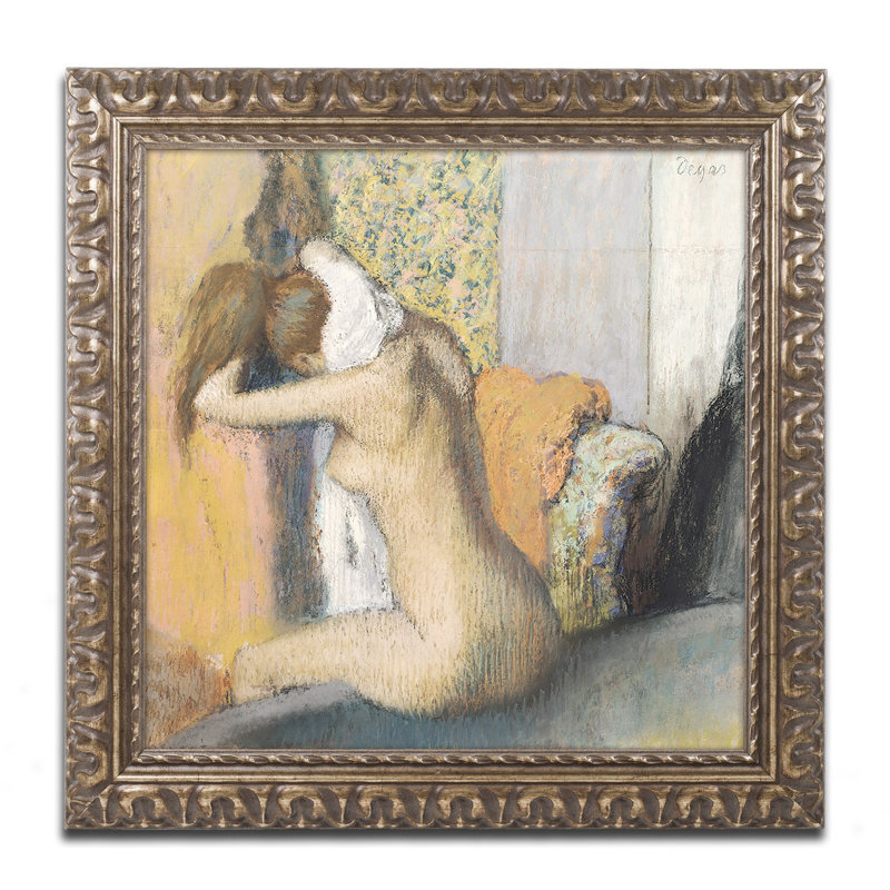 Vault W Artwork After The Bath Woman Drying Neck By Edgar Degas Framed Painting Print On Canvas Reviews Wayfair