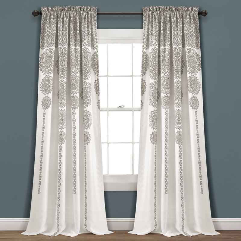 Bungalow Rose Bremond Ikat Room Darkening Thermal Rod Pocket