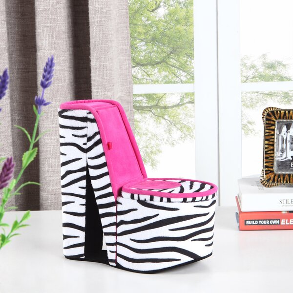 zebra high heel chair