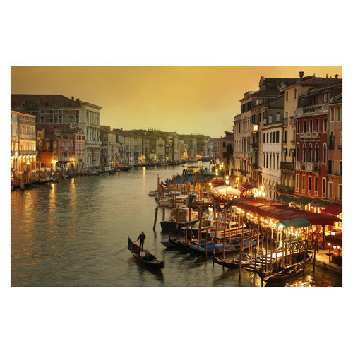 Grand Canal in Venice 1.9m x 2.88m Textured Matte Peel & Stick Wall Mural East Urban Home