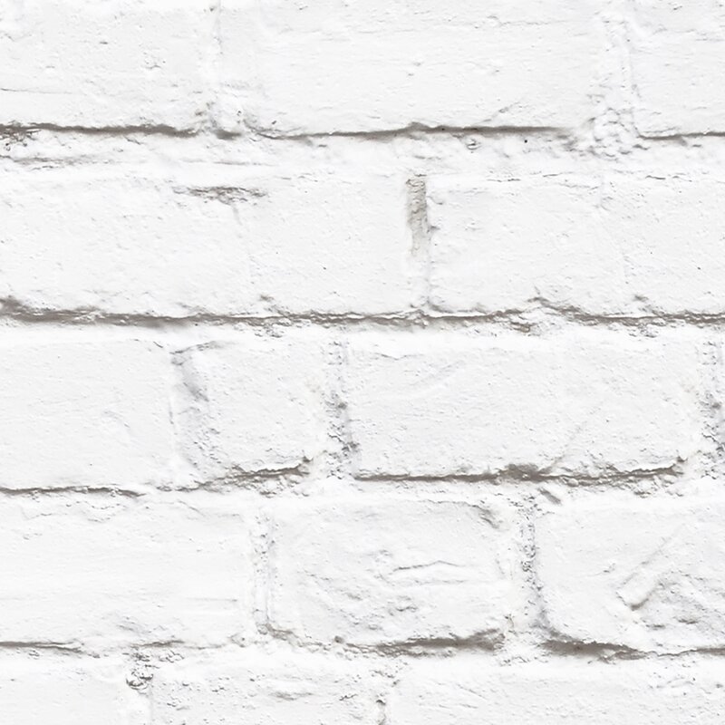 Simpleshapes White Brick 9 X 24 Wallpaper Panel Wayfair