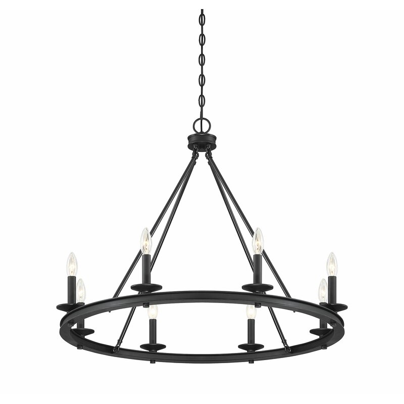 Aramis 8-Light Wagon Wheel Chandelier