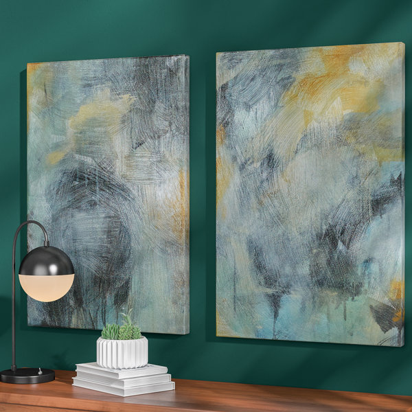 Modern Contemporary Yellow And Grey Wall Art Allmodern