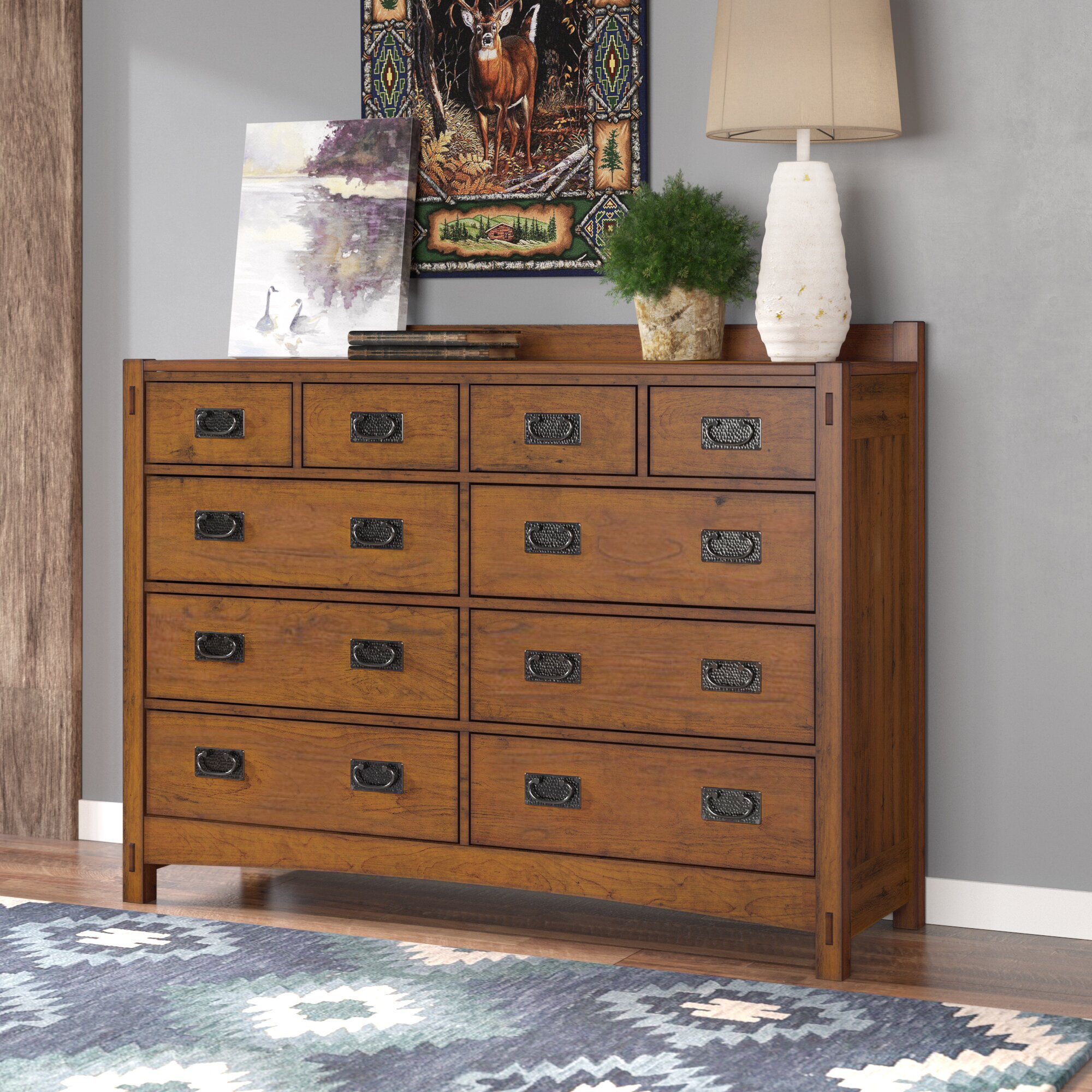 10 drawer double dresser