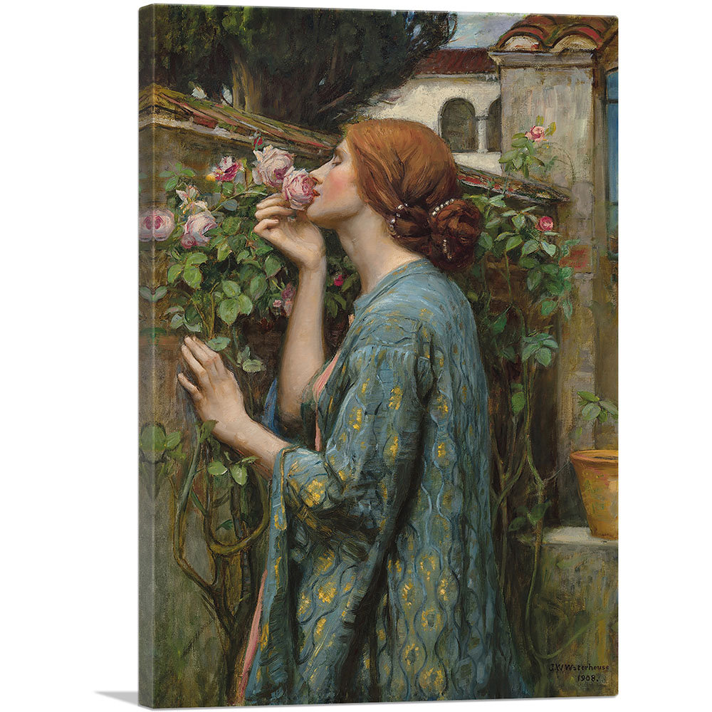 ARTCANVAS The Soul Of The Rose 1908 by John William Waterhouse Wrapped Canvas Painting Wayfair