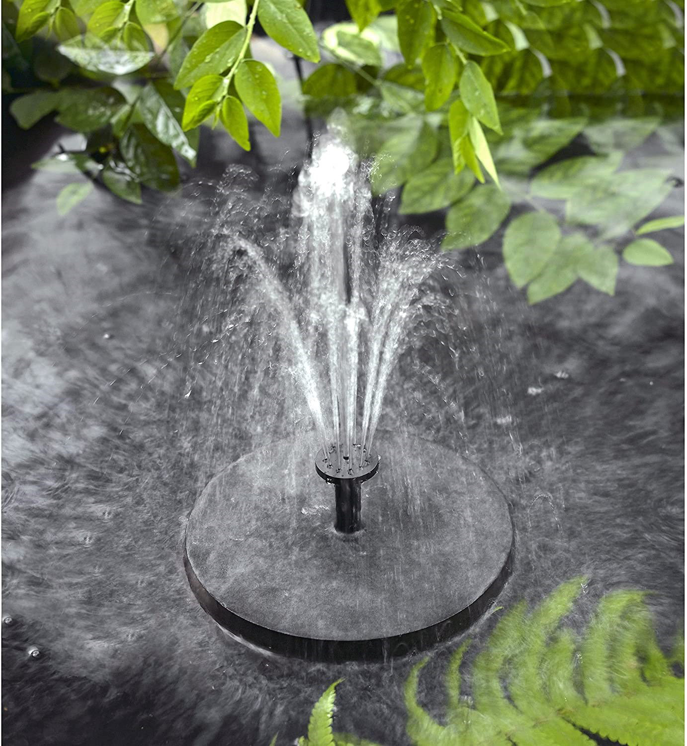 Solar Pump Powered Floating Water Fountain Birdbath Home Pool Garden Decor UK