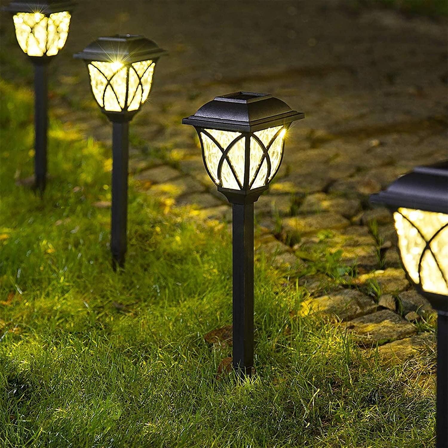 Outdoor Waterproof Ground LED Solar Landscape Light Lawn Pathway Garden Lamp