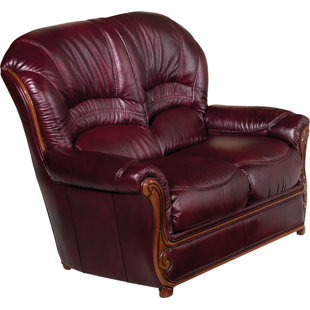 Go to store & view more images Fleur De Lis Living Leslie Leather Loveseat