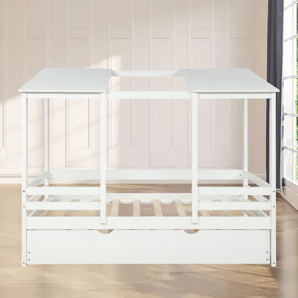kids twin house bed