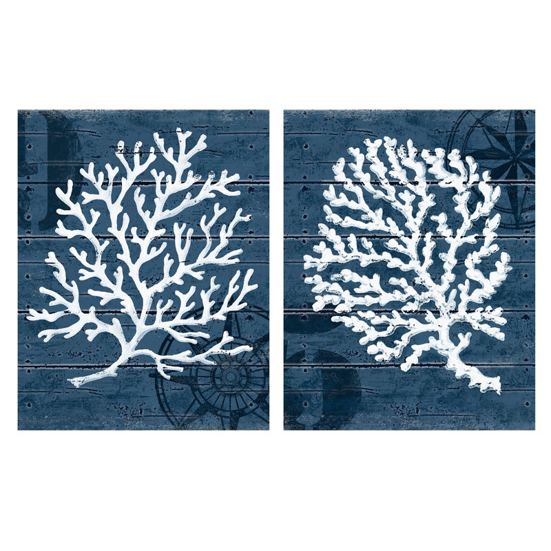 Highland Dunes Cape Coral I And Ii 2 Piece Acrylic Painting