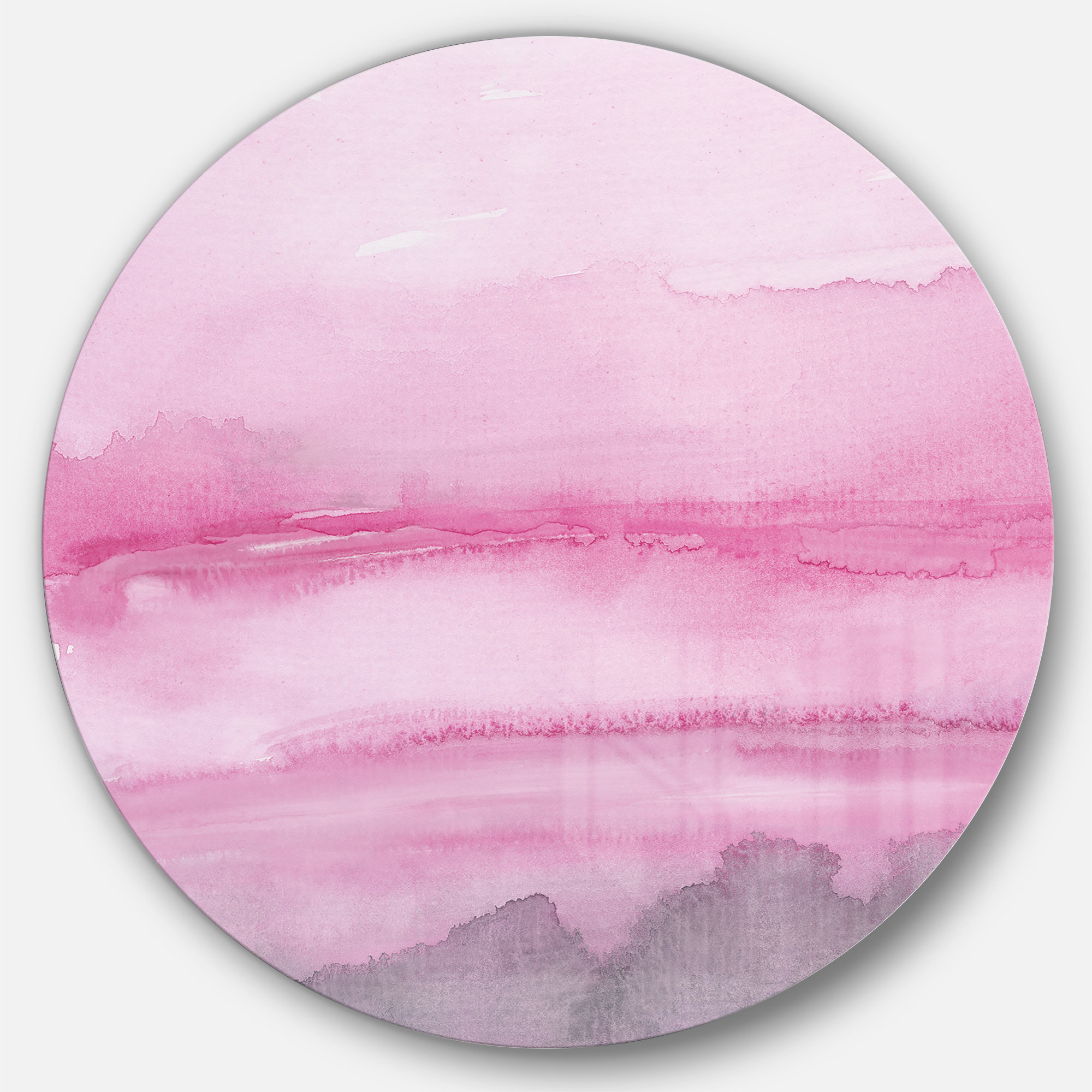 East Urban Home Pink Abstract Watercolor Unframed Painting Wayfair