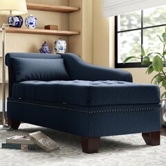 tufted flared arms chaise lounge