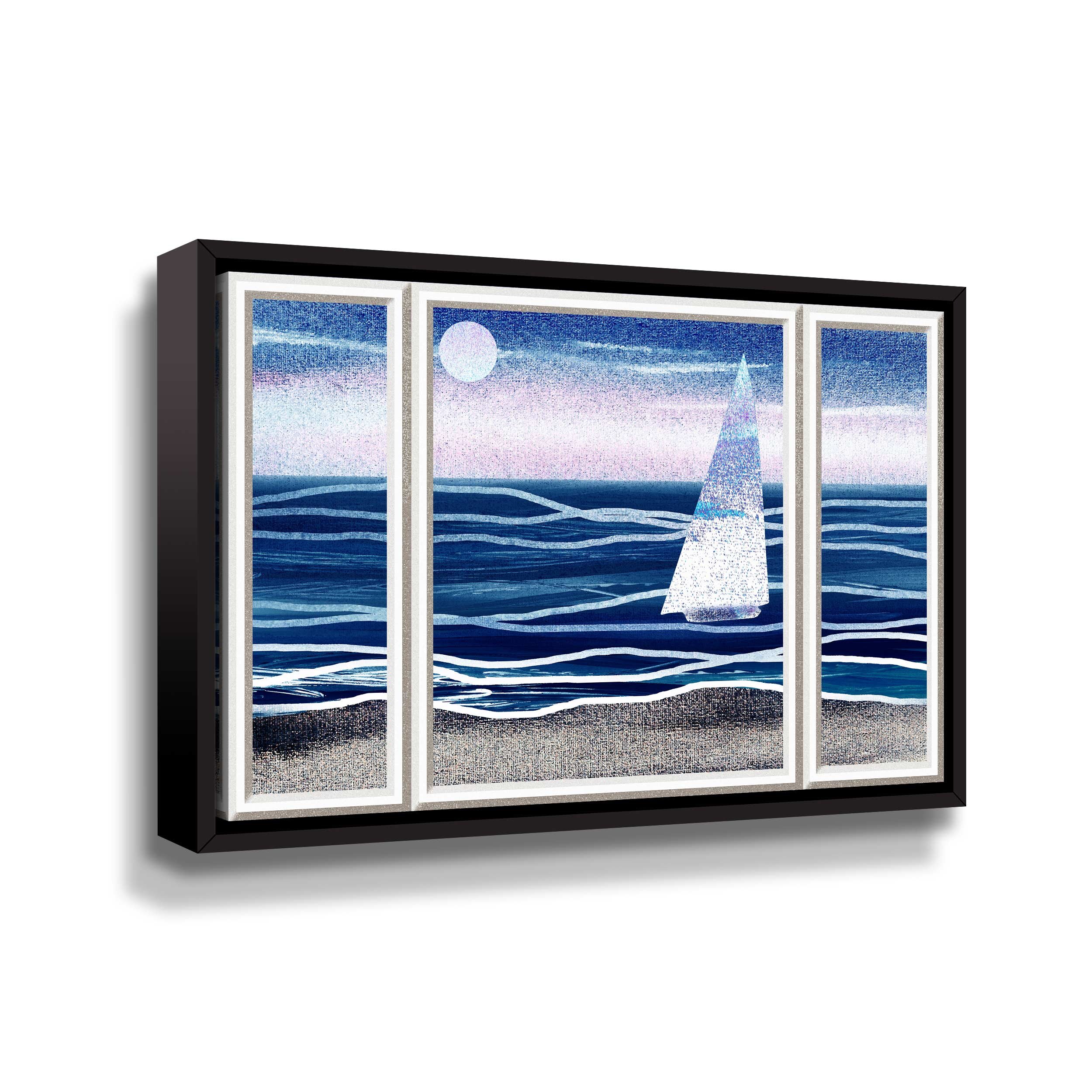 Longshore Tides Sailboat In The Sea Watercolor Beach House VII by Irina ...