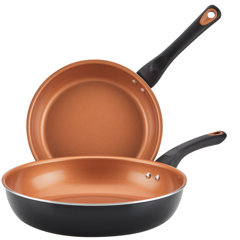 Black 2-Piece Meyer 20371 Farberware Neat Nest Space Saving 10.5 & 12-Inch Skillets Black 2-Piece Meyer 20371 Farberware Neat Nest Space Saving 10.5 & 12-Inch Skillets