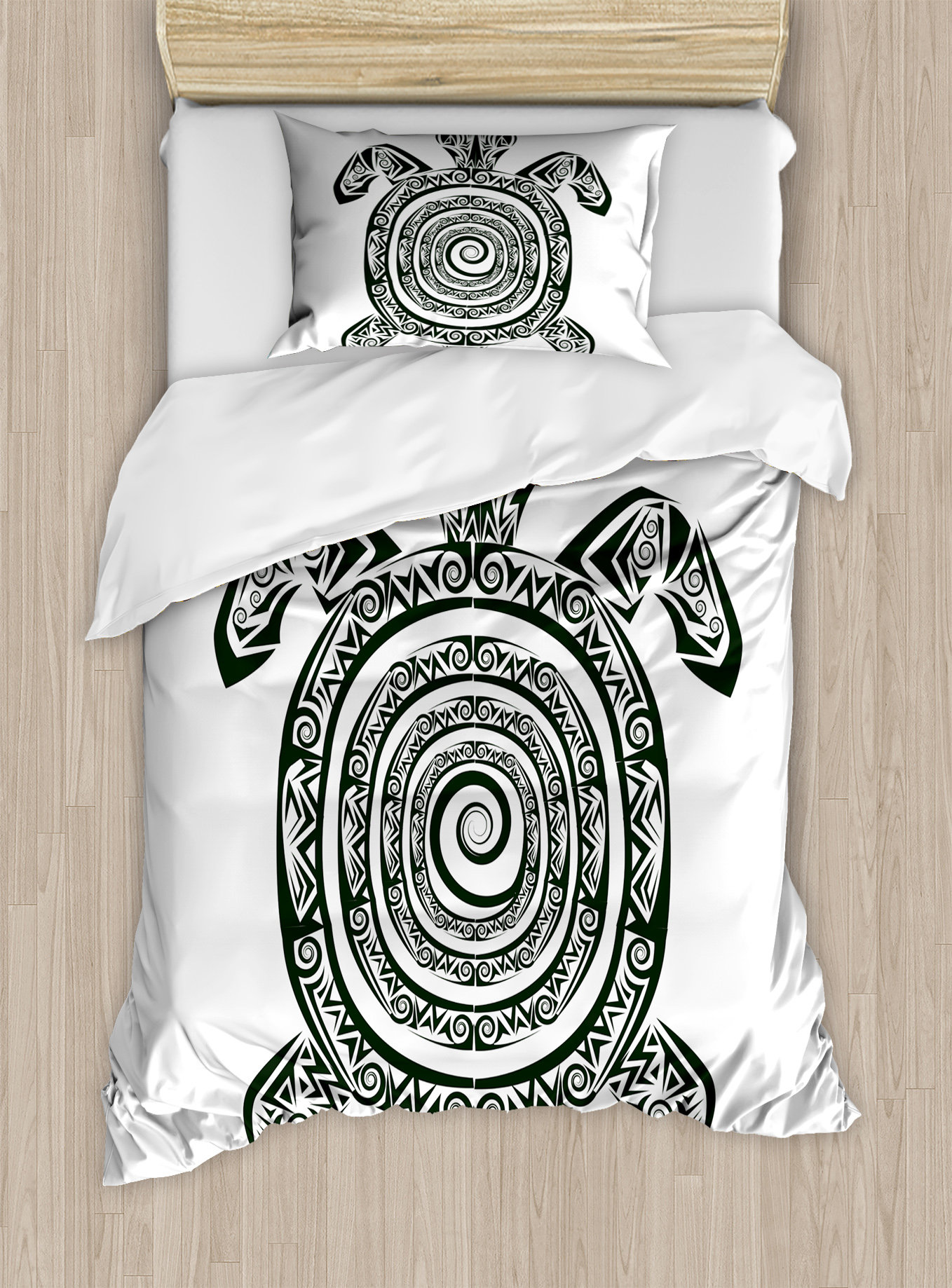 Ambesonne Turtle Maori Tattoo Style Figure Of Sea Animal Tribal