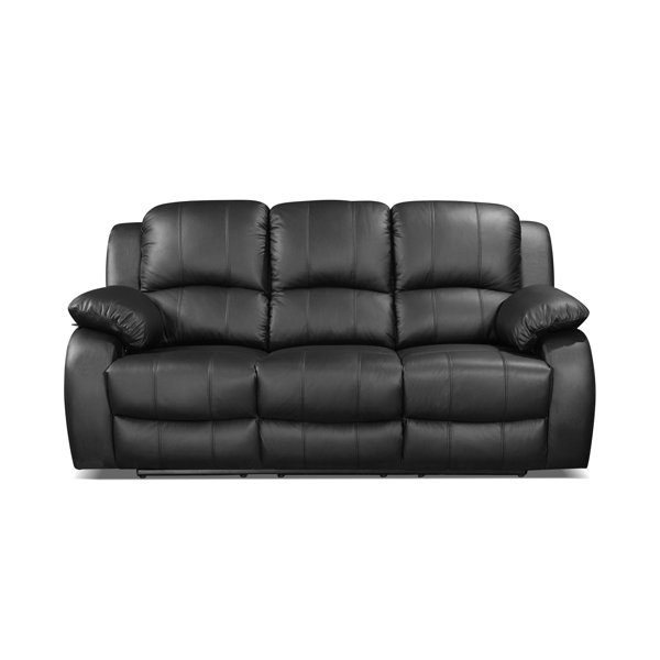 real leather 3 seater recliner sofa