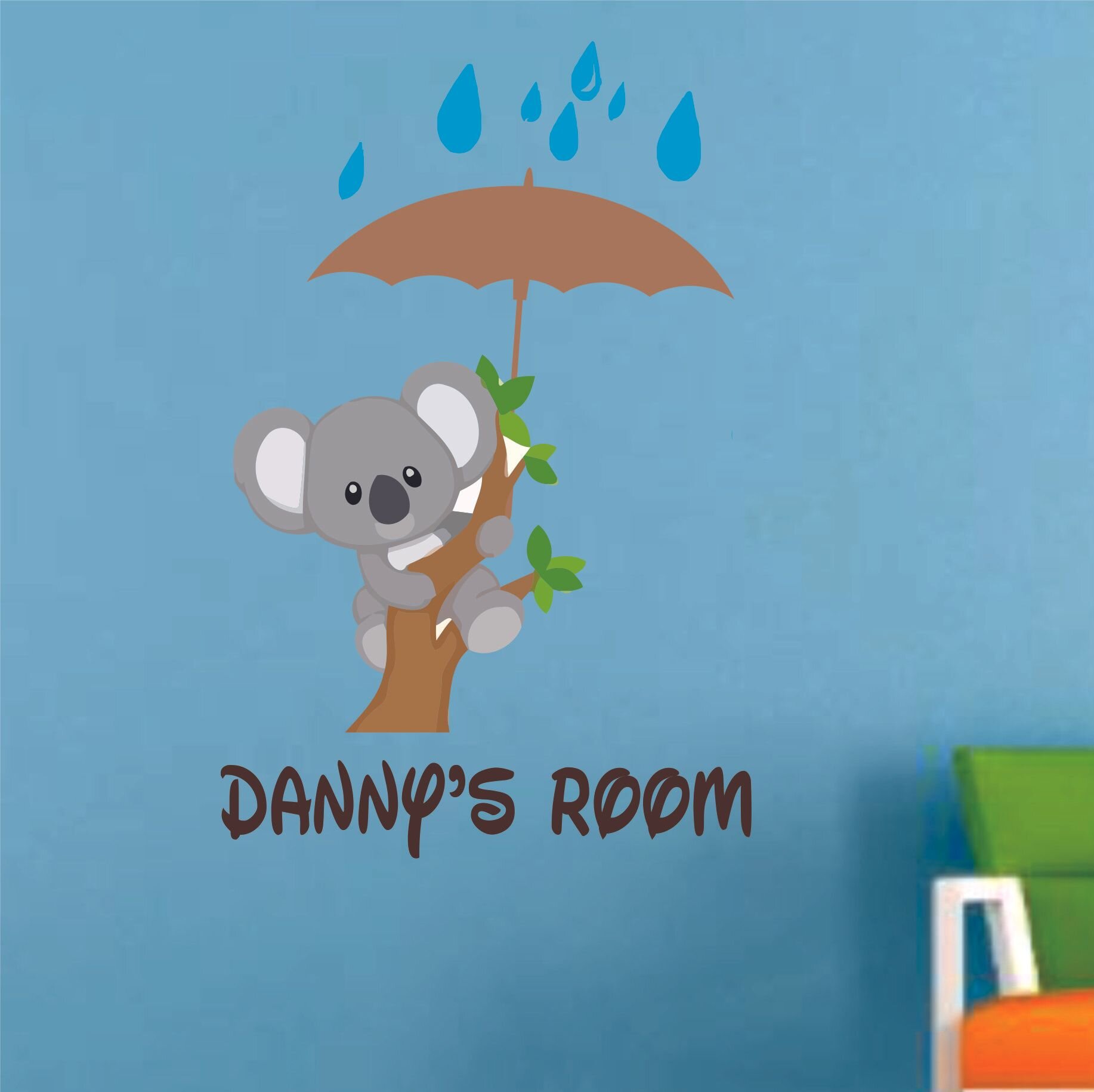 Design With Vinyl Cute Baby Koala Animal Animals Cartoon Customized Wall Decal Custom Personalized Name Baby Girls Boys Kids Room Decor Wall Stickers x18 Inch Wayfair