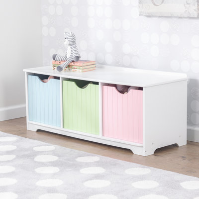 Kidkraft Nantucket Toy Storage Bench Finish Pastels