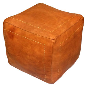 Carnuel Pouf Leather Ottoman by World ..