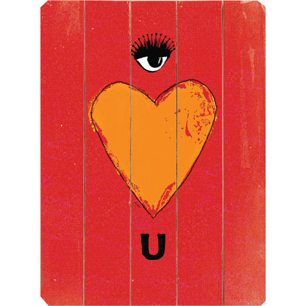 Artehouse Llc Eye Heart U Drawing Print Multi Piece Image On Wood Wayfair