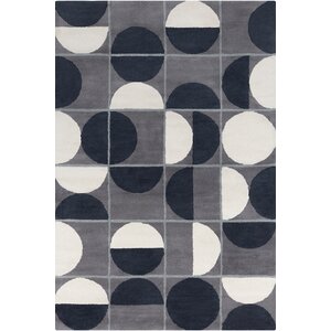 Willa Hand Tufted Wool Grey/Black Area Rug