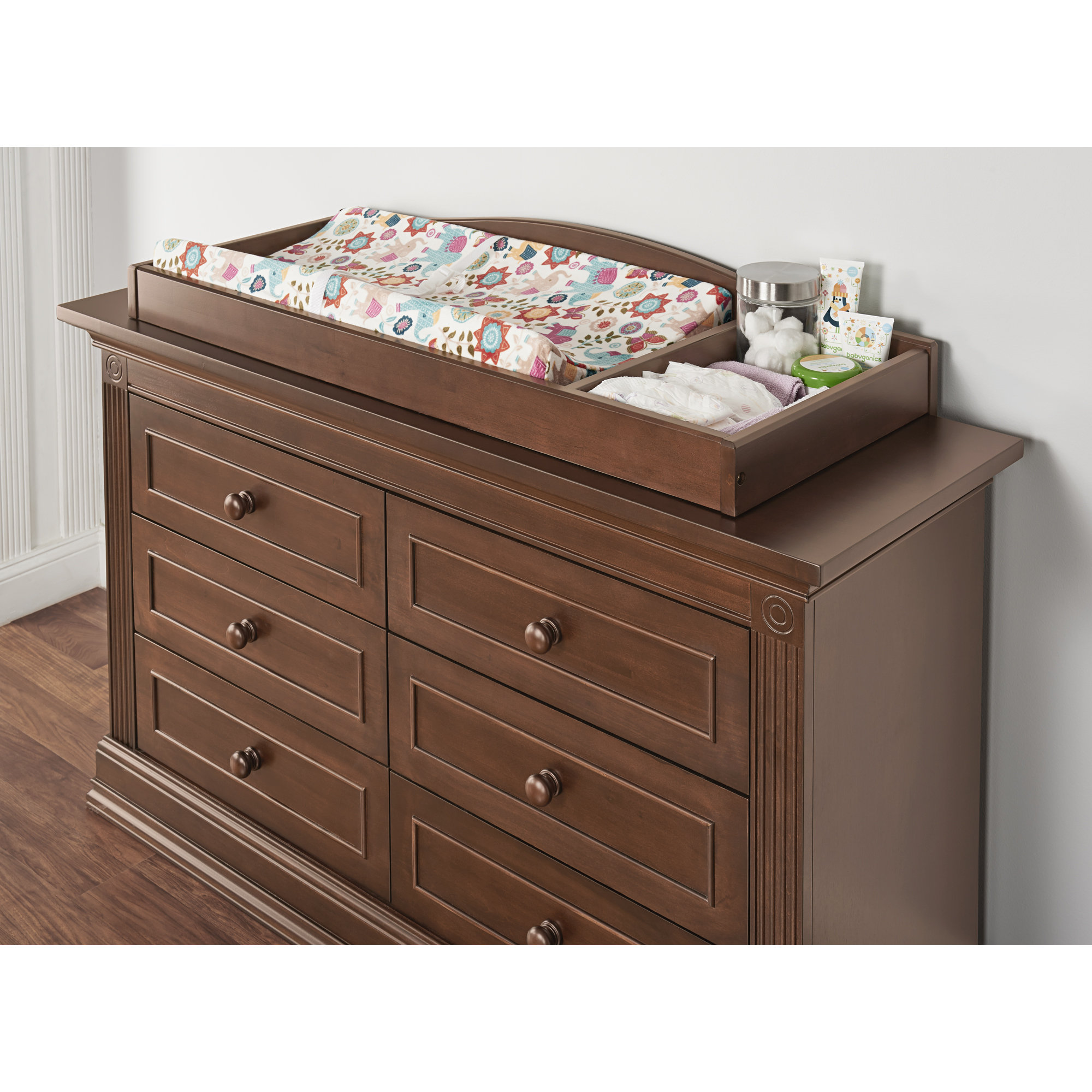 baby chest of drawers and changing table