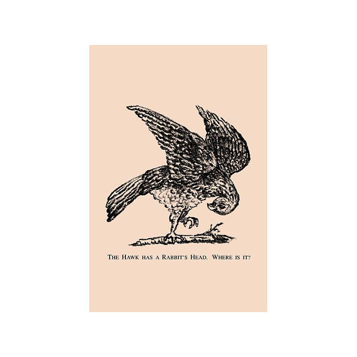 The Hawk Has A Rabbits Head Where Is It By American Puzzle Co Painting Print