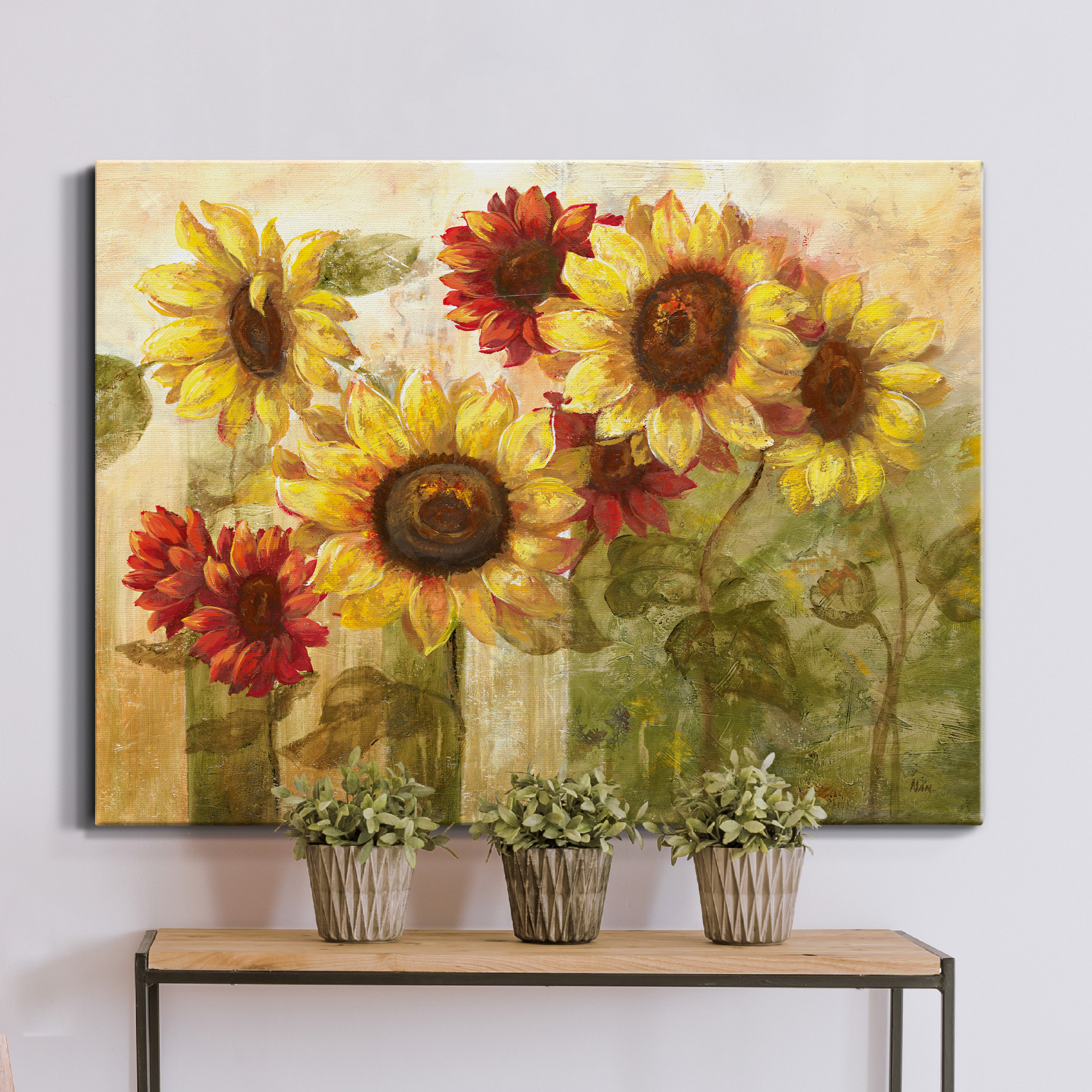 Rosalind Wheeler Sunflower's Delight by J Paul - Wrapped Canvas Print ...