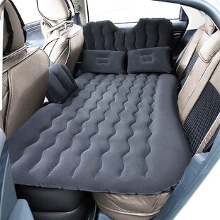 Inflatable Car Air Bed Mattress Back Rear Seat Rest 2Pillows For Travel Camping 