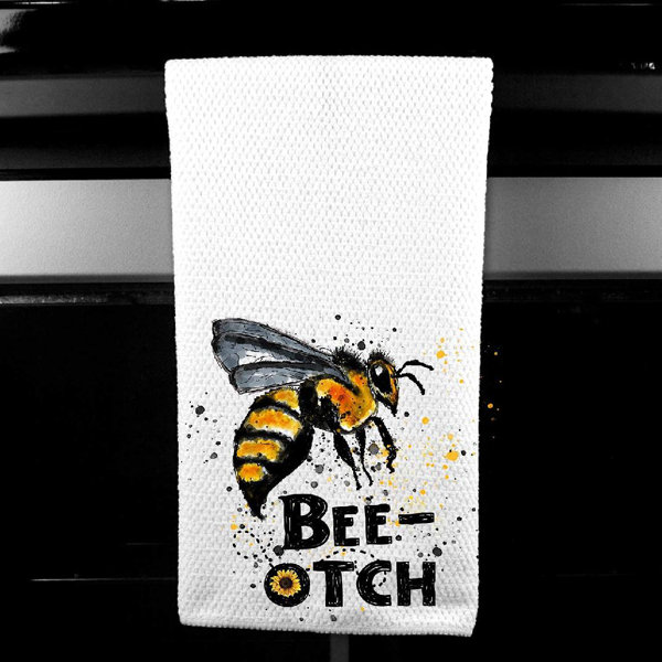 HOME WHERE HONEY BEE SET OF 2 HAND TOWEL EMBROIDERED 