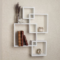 Details about    Floating Cubes Wall Storage Book CD Display Shelf 4 Colours 