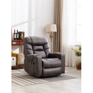 Bonzy Home Recliner New Electric Powered Lift Recliner Chair with Remote Control Brown D145 Bedroom & Living Room Chair Recliner Sofa for Elderly Home Theater Seating