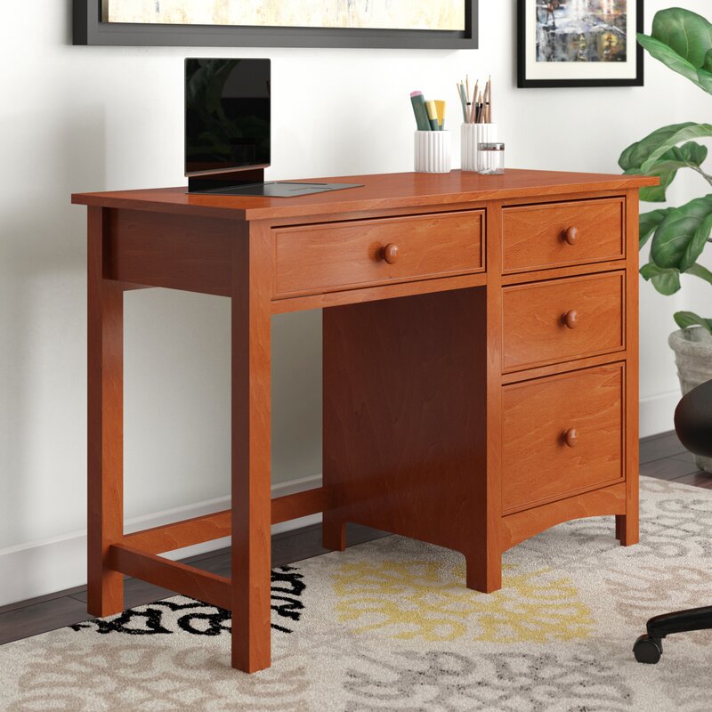 Darby Home Co Halvorson Solid Wood Credenza Desk Wayfair