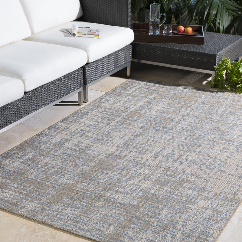 Laurel Foundry Modern Farmhouse Alston Abstract Dark Gray Aqua