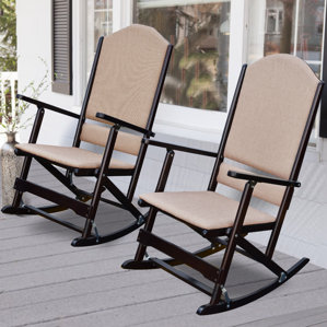 Cedar Creek Solid Wood Folding Rocking Chairs (Set of 2) by Wildon Home ?