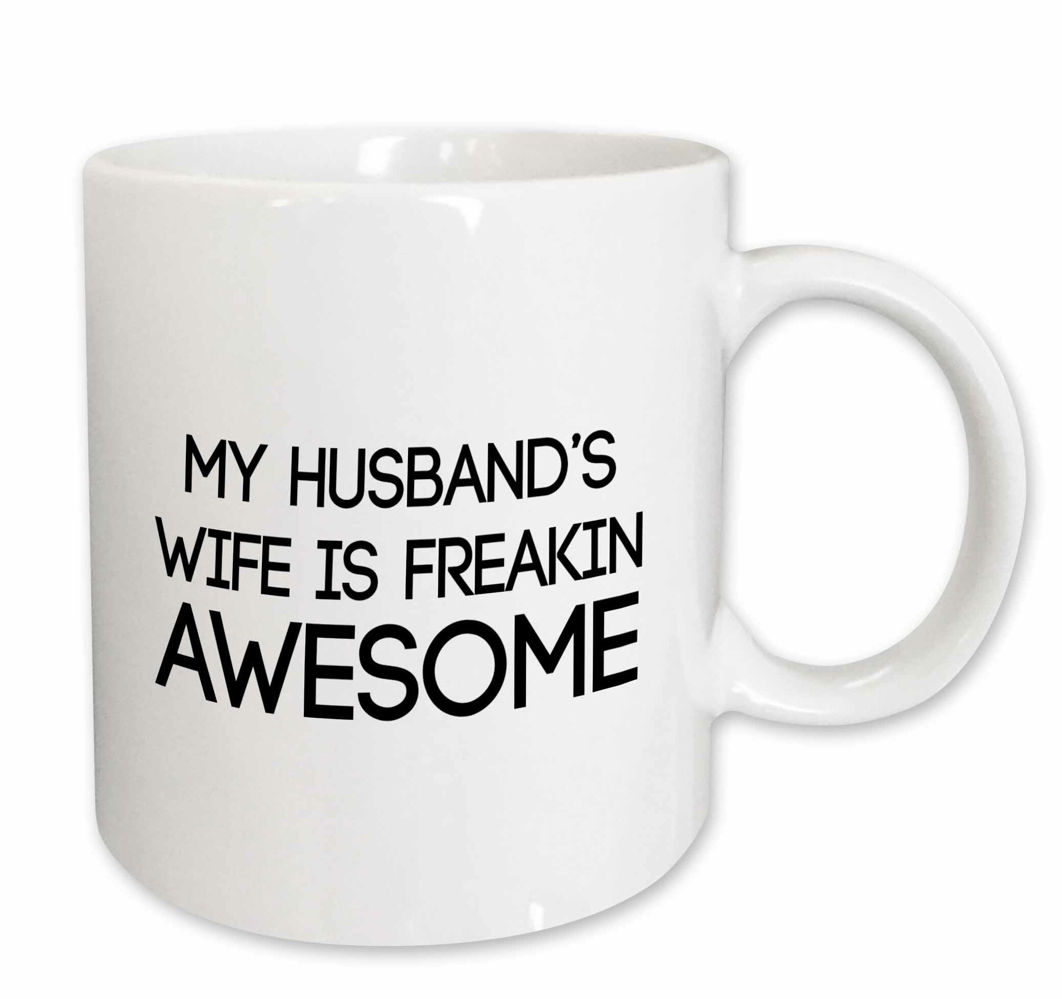 My Husband'S Wife Is Freaking Awesome Ceramic Coffee Tea Mug Cup 