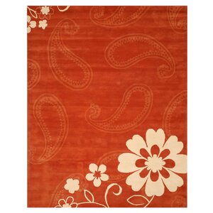 Latham Hand-Tufted Rust Area Rug