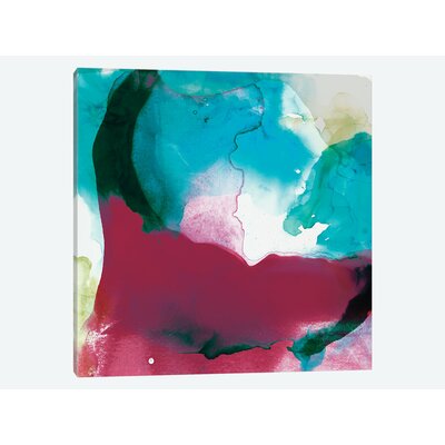 'LA Abstract I' Watercolor Painting Print on Wrapped Canvas East Urban Home Size: 37