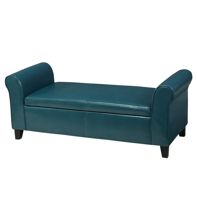 Alcott Hill Varian Faux Leather Upholstered Flip Top Storage Bench Reviews Wayfair