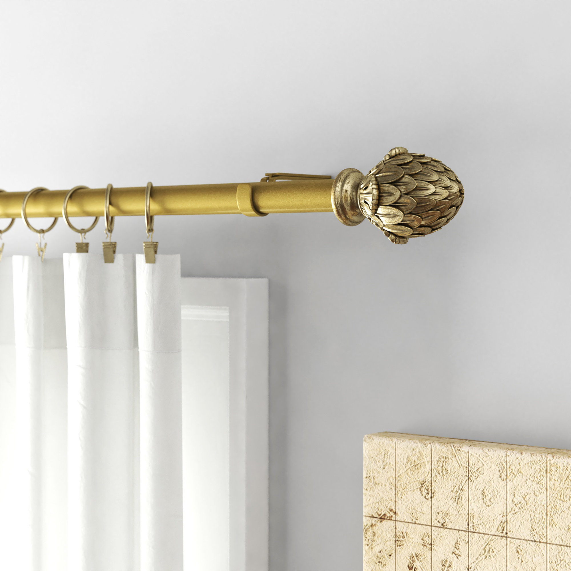Three Posts Morgenstern Artichoke Adjustable Single Drapery