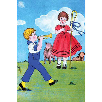 Buyenlarge Little Boy Blue And Bo Peep By Queen Holden Painting