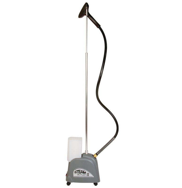 SAG-12 Professional Garment Steamer 1500W 1.5L Big Water Tank Great for Delicate and Thick Garments Fabric Brush and Holding Clips Steam and Go Includes Pant Press