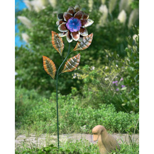 Flower Garden Stakes Wayfair Metal Flower Garden Stake