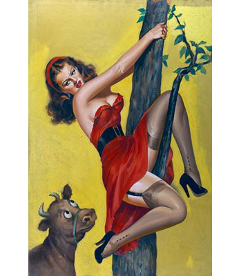Moo Up A Tree By Peter Driben Painting Print Buyenlarge Size 66 H X 44 W X 15 D