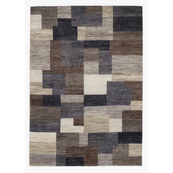 Ebern Designs Eanes Hand Knotted Brown/Grey Rug | Wayfair.co.uk