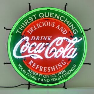 Neon Sign Drink Coca Cola Pause Refresh Coke wall lamp Soda Pop Licensed Star 