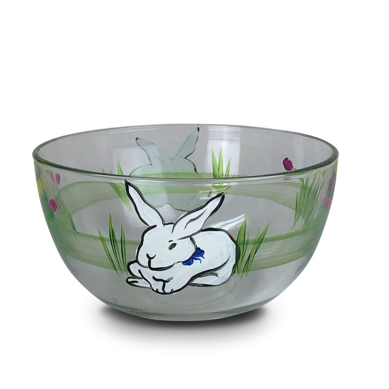 The Holiday Aisle Lisson Bunny And Tulip 24 Fl Oz Serving Bowl Wayfair