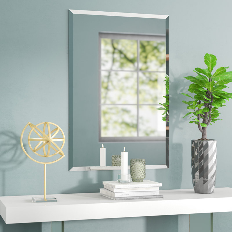 Zipcode Design Lithonia Modern And Contemporary Beveled Frameless Vanity Mirror Reviews Wayfair