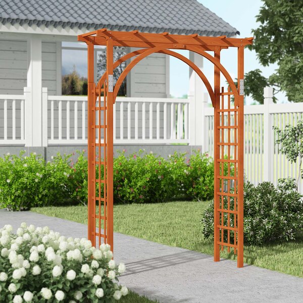 Peachtree Press Inc 85’’H Wood Arbor Arches Garden Trellis for Climbing Plants Wedding Outdoor Patio Greenhouse Party Decoration
