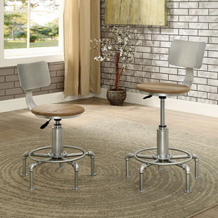 Go to store & view more images Emmaline Swivel Bar Stool (Set of 2) by 17 Stories